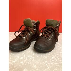 Vintage Timberland Brown Leather Hiking Boots, Women's Size 8.5M/EUR 39